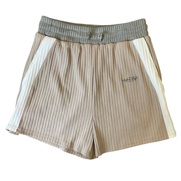 EUC Maniere De Voir Tonal Ribbed Colorblock Knit Shorts Size UK 8 US Small - Picture 3 of 11